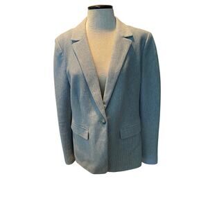 90's Style Women's Blazer Baby Blue Loft Size 14